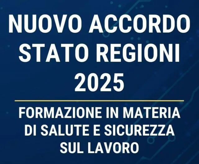 Circolare: Nuovo Accordo Stato/Regioni sulla formazione