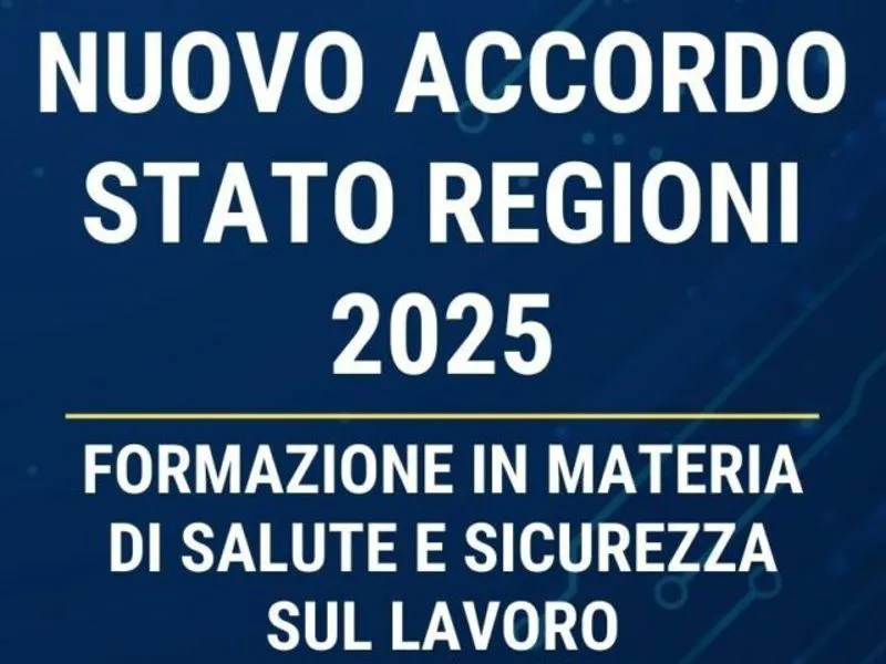 Circolare: Nuovo Accordo Stato/Regioni sulla formazione